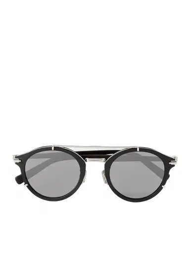 DIOR Eyewear DiorBlackSuit R7U Acetate and Silver-Tone Round-Frame Sunglasses - Men | Thumbnail 1 DIOR Eyewear DiorBlackSuit R7U Acetate and Silver-Tone Round-Frame Sunglasses - Men | Thumbnail 1