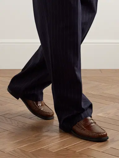 Vinny's Yardee Lizard-Effect Leather Penny Loafers - Men | Thumbnail 2 Vinny's Yardee Lizard-Effect Leather Penny Loafers - Men | Thumbnail 2