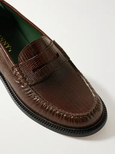 Vinny's Yardee Lizard-Effect Leather Penny Loafers - Men | Thumbnail 6 Vinny's Yardee Lizard-Effect Leather Penny Loafers - Men | Thumbnail 6