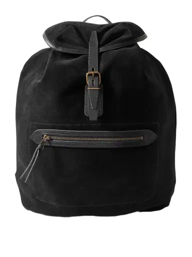 Bleu de Chauffe Camp Leather-Trimmed Suede Backpack - Men | Thumbnail 1 Bleu de Chauffe Camp Leather-Trimmed Suede Backpack - Men | Thumbnail 1