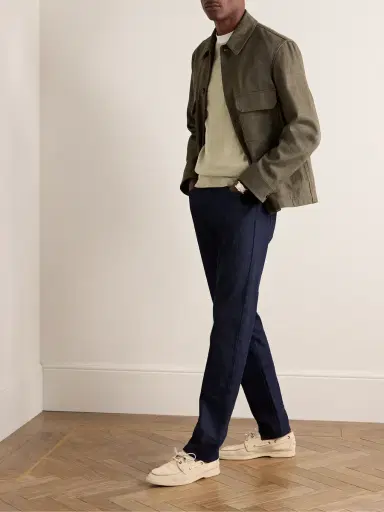 Loro Piana Cotton and Silk-Blend Piqué Sweater - Men | Thumbnail 2 Loro Piana Cotton and Silk-Blend Piqué Sweater - Men | Thumbnail 2