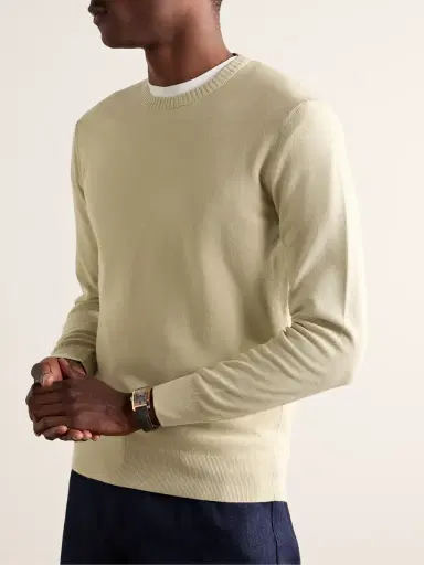 Loro Piana Cotton and Silk-Blend Piqué Sweater - Men | Thumbnail 3 Loro Piana Cotton and Silk-Blend Piqué Sweater - Men | Thumbnail 3