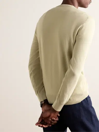 Loro Piana Cotton and Silk-Blend Piqué Sweater - Men | Thumbnail 4 Loro Piana Cotton and Silk-Blend Piqué Sweater - Men | Thumbnail 4