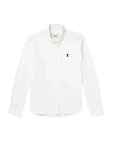 AMI PARIS Button-Down Collar Logo-Embroidered Cotton Oxford Shirt - Men | Thumbnail 1 AMI PARIS Button-Down Collar Logo-Embroidered Cotton Oxford Shirt - Men | Thumbnail 1