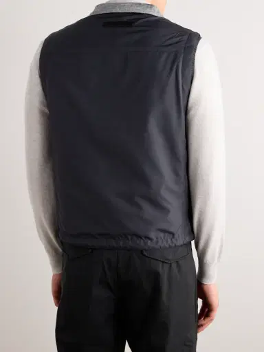 Zegna Reversible Shell and Cashmere-Blend Twill Gilet - Men | Thumbnail 3 Zegna Reversible Shell and Cashmere-Blend Twill Gilet - Men | Thumbnail 3