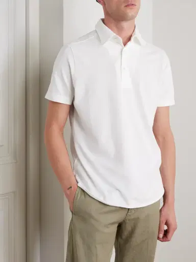 Loro Piana Cotton-Piqué Polo Shirt - Men | Thumbnail 3 Loro Piana Cotton-Piqué Polo Shirt - Men | Thumbnail 3