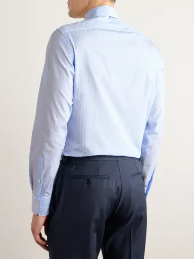 Zegna Cutaway-Collar Striped Trofeo™ Shirt - Men | Thumbnail 3 Zegna Cutaway-Collar Striped Trofeo™ Shirt - Men | Thumbnail 3