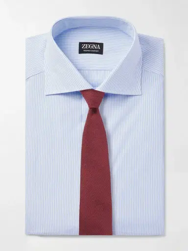 Zegna Cutaway-Collar Striped Trofeo™ Shirt - Men | Thumbnail 5 Zegna Cutaway-Collar Striped Trofeo™ Shirt - Men | Thumbnail 5