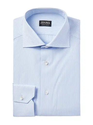 Zegna Cutaway-Collar Striped Trofeo™ Shirt - Men | Thumbnail 1 Zegna Cutaway-Collar Striped Trofeo™ Shirt - Men | Thumbnail 1