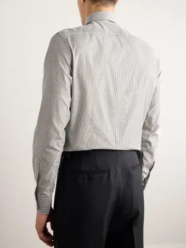 Zegna Cutaway-Collar Striped Trofeo™ Shirt - Men | Thumbnail 3 Zegna Cutaway-Collar Striped Trofeo™ Shirt - Men | Thumbnail 3