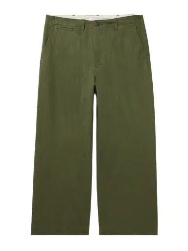 Beams Plus Wide-Leg Herringbone Cotton-Twill Trousers - Men | Thumbnail 1 Beams Plus Wide-Leg Herringbone Cotton-Twill Trousers - Men | Thumbnail 1