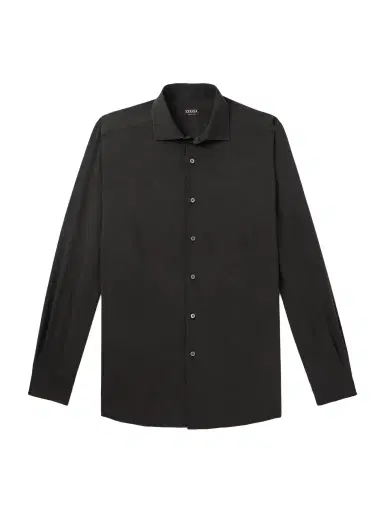 Zegna Garment-Dyed Silk Shirt - Men | Thumbnail 1 Zegna Garment-Dyed Silk Shirt - Men | Thumbnail 1