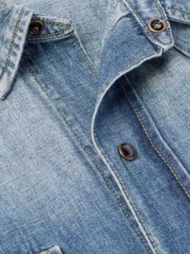 Nili Lotan Travis Denim Shirt - Men | Thumbnail 5 Nili Lotan Travis Denim Shirt - Men | Thumbnail 5