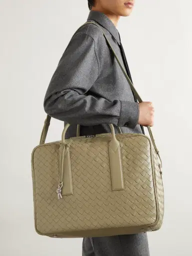 Bottega Veneta Intrecciato Leather Briefcase - Men | Thumbnail 2 Bottega Veneta Intrecciato Leather Briefcase - Men | Thumbnail 2