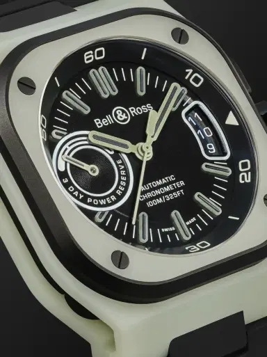 Bell & Ross BR-X5 Limited Edition Automatic Titanium and Fibreglass Watch, Ref. RX5R-LUM_TC/SRB - Men | Thumbnail 6 Bell & Ross BR-X5 Limited Edition Automatic Titanium and Fibreglass Watch, Ref. RX5R-LUM_TC/SRB - Men | Thumbnail 6