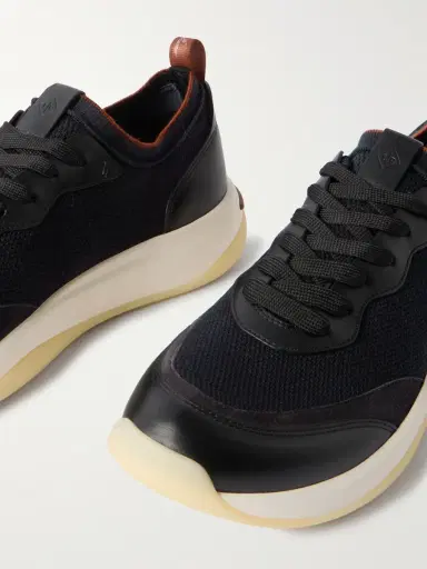 Loro Piana 410 LP Walk Leather-Trimmed Wish® Wool Sneakers - Men | Thumbnail 5 Loro Piana 410 LP Walk Leather-Trimmed Wish® Wool Sneakers - Men | Thumbnail 5