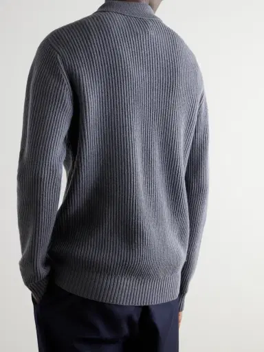 MR P. Ribbed Cashmere Polo Shirt - Men | Thumbnail 3 MR P. Ribbed Cashmere Polo Shirt - Men | Thumbnail 3