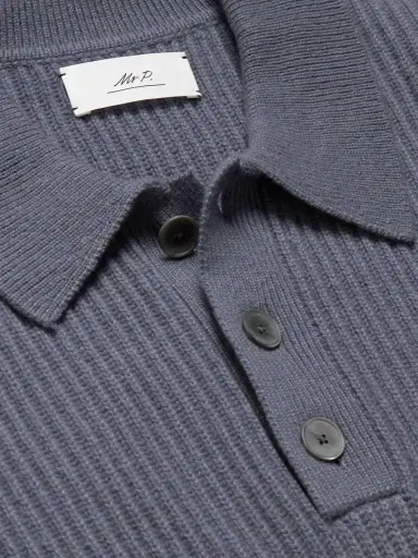 MR P. Ribbed Cashmere Polo Shirt - Men | Thumbnail 4 MR P. Ribbed Cashmere Polo Shirt - Men | Thumbnail 4