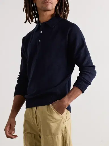 Drake's Merino Wool Polo Shirt - Men | Thumbnail 3 Drake's Merino Wool Polo Shirt - Men | Thumbnail 3