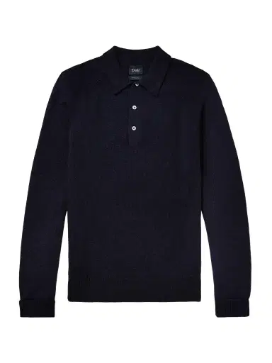 Drake's Merino Wool Polo Shirt - Men | Thumbnail 1 Drake's Merino Wool Polo Shirt - Men | Thumbnail 1