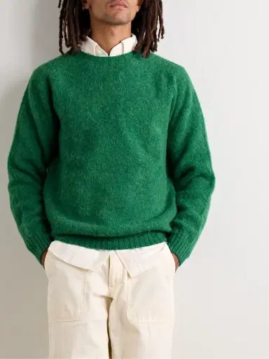 Drake's Brushed Shetland Wool Sweater - Men | Thumbnail 3 Drake's Brushed Shetland Wool Sweater - Men | Thumbnail 3