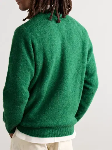 Drake's Brushed Shetland Wool Sweater - Men | Thumbnail 4 Drake's Brushed Shetland Wool Sweater - Men | Thumbnail 4