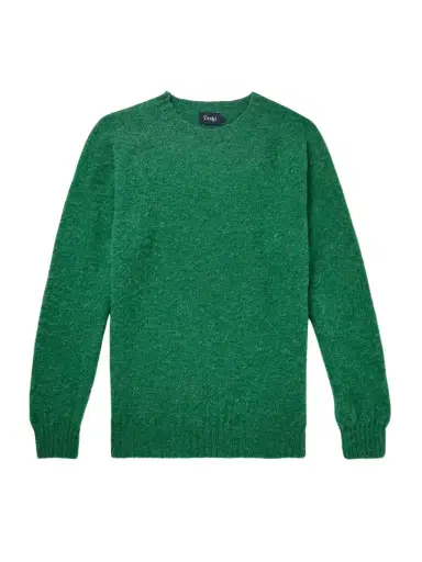 Drake's Brushed Shetland Wool Sweater - Men | Thumbnail 1 Drake's Brushed Shetland Wool Sweater - Men | Thumbnail 1