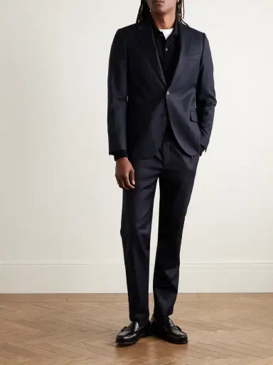 MR P. James Slim-Fit Wool-Flannel Drawstring Suit Trousers - Men | Thumbnail 2 MR P. James Slim-Fit Wool-Flannel Drawstring Suit Trousers - Men | Thumbnail 2