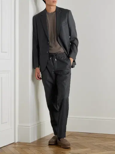 MR P. James Slim-Fit Wool-Flannel Drawstring Suit Trousers - Men | Thumbnail 2 MR P. James Slim-Fit Wool-Flannel Drawstring Suit Trousers - Men | Thumbnail 2