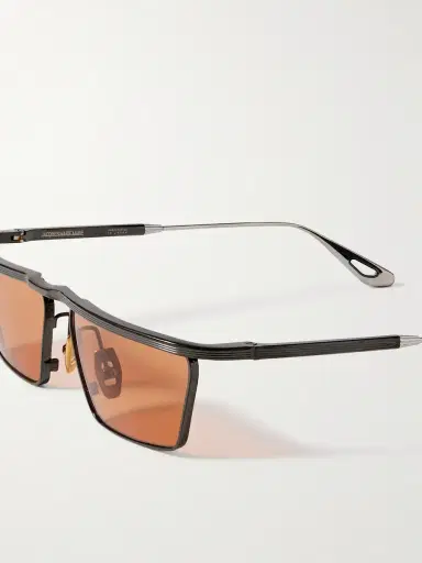 Jacques Marie Mage Bogart Rectangular-Frame Metal Sunglasses - Men | Thumbnail 3 Jacques Marie Mage Bogart Rectangular-Frame Metal Sunglasses - Men | Thumbnail 3
