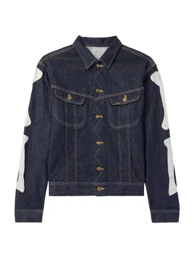 KAPITAL Crochet-Trimmed Denim Jacket - Men | Thumbnail 1 KAPITAL Crochet-Trimmed Denim Jacket - Men | Thumbnail 1