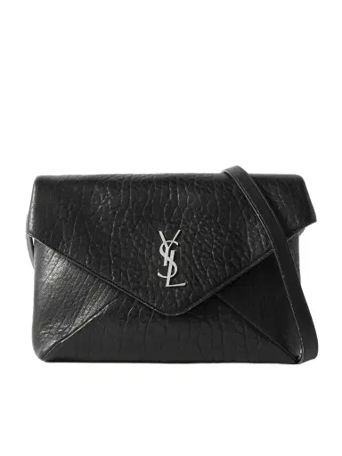 Saint Laurent Cassandre Logo-Appliquéd Textured-Leather Pouch - Men | Thumbnail 1 Saint Laurent Cassandre Logo-Appliquéd Textured-Leather Pouch - Men | Thumbnail 1