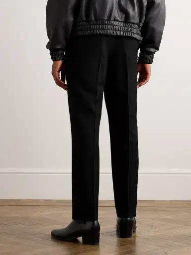 Saint Laurent Straight-Leg Wool-Twill Trousers - Men | Thumbnail 3 Saint Laurent Straight-Leg Wool-Twill Trousers - Men | Thumbnail 3