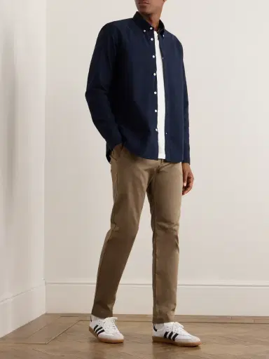 NN07 Theo 1420 Tapered Organic Cotton-Blend Twill Chinos - Men | Thumbnail 2 NN07 Theo 1420 Tapered Organic Cotton-Blend Twill Chinos - Men | Thumbnail 2