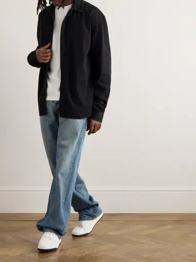 Saint Laurent Logo-Appliquéd Cotton and Modal-Blend Jersey T-Shirt - Men | Thumbnail 2 Saint Laurent Logo-Appliquéd Cotton and Modal-Blend Jersey T-Shirt - Men | Thumbnail 2