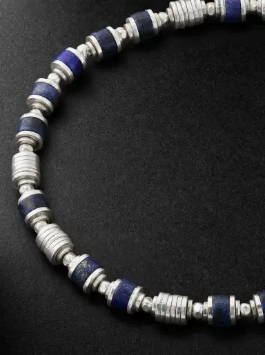 M. COHEN Saguaro Sterling Silver Lapis Lazuli Beaded Bracelet - Men | Thumbnail 4 M. COHEN Saguaro Sterling Silver Lapis Lazuli Beaded Bracelet - Men | Thumbnail 4