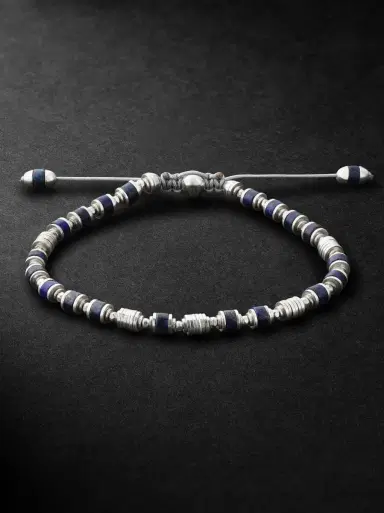 M. COHEN Saguaro Sterling Silver Lapis Lazuli Beaded Bracelet - Men | Thumbnail 1 M. COHEN Saguaro Sterling Silver Lapis Lazuli Beaded Bracelet - Men | Thumbnail 1