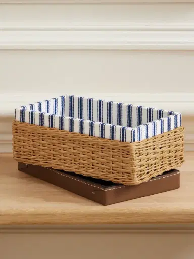 Ralph Lauren Home Bailey Small Wicker And Embossed Leather Box | Thumbnail 4 Ralph Lauren Home Bailey Small Wicker And Embossed Leather Box | Thumbnail 4