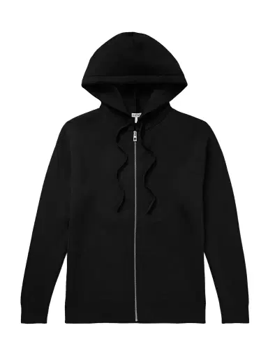 Loewe Logo-Embossed Wool-Blend Zip-Up Hoodie - Men | Thumbnail 1 Loewe Logo-Embossed Wool-Blend Zip-Up Hoodie - Men | Thumbnail 1