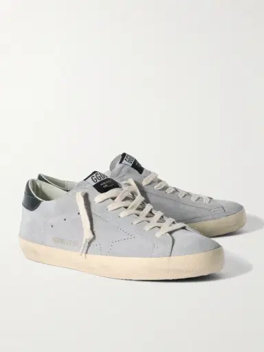 Golden Goose Super-Star Distressed Patent Leather-Trimmed Suede Sneakers - Men | Thumbnail 4 Golden Goose Super-Star Distressed Patent Leather-Trimmed Suede Sneakers - Men | Thumbnail 4