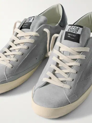 Golden Goose Super-Star Distressed Patent Leather-Trimmed Suede Sneakers - Men | Thumbnail 6 Golden Goose Super-Star Distressed Patent Leather-Trimmed Suede Sneakers - Men | Thumbnail 6