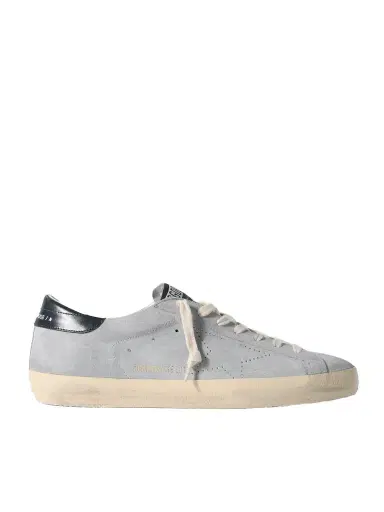 Golden Goose Super-Star Distressed Patent Leather-Trimmed Suede Sneakers - Men | Thumbnail 1 Golden Goose Super-Star Distressed Patent Leather-Trimmed Suede Sneakers - Men | Thumbnail 1