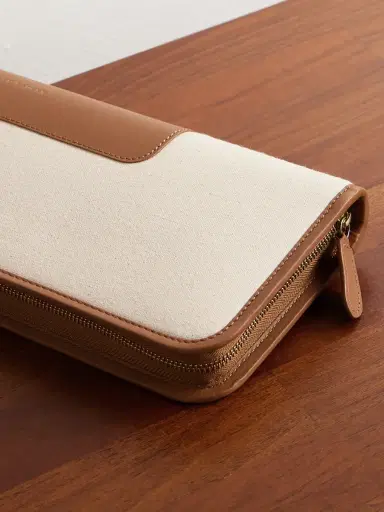 Ralph Lauren Home Garret Leather-Trimmed Canvas Tie Case - Men | Thumbnail 4 Ralph Lauren Home Garret Leather-Trimmed Canvas Tie Case - Men | Thumbnail 4