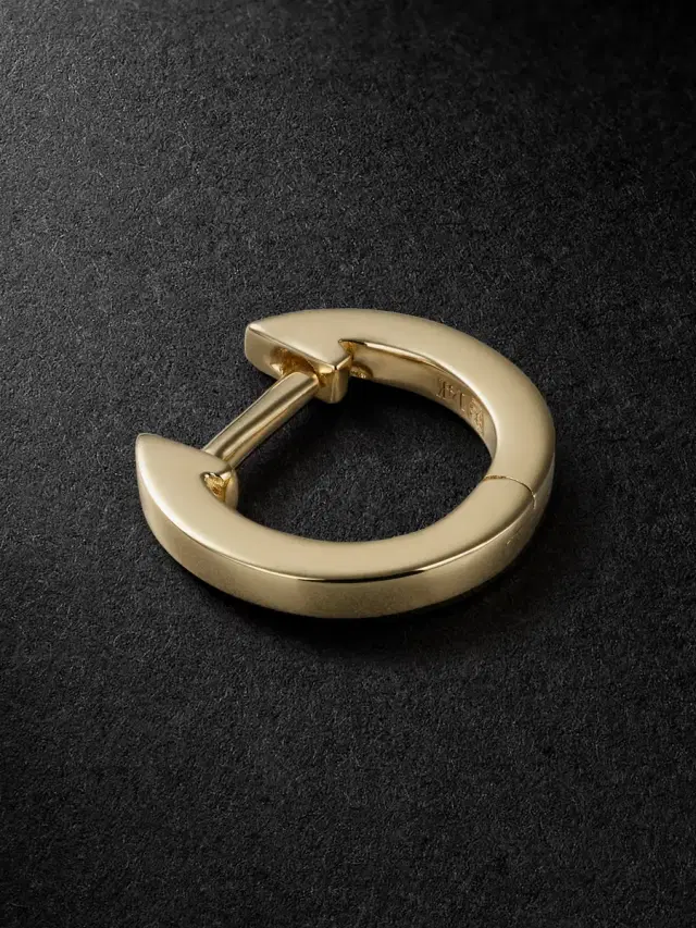 14-Karat Gold Single Hoop Earring - Men 14-Karat Gold Single Hoop Earring - Men
