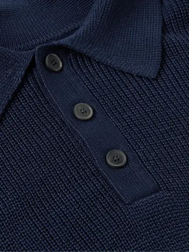 Corridor Ribbed Organic Mercerised Cotton Polo Shirt - Men | Thumbnail 4 Corridor Ribbed Organic Mercerised Cotton Polo Shirt - Men | Thumbnail 4