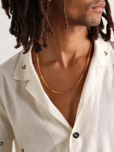 JIA JIA Gold Beaded Sapphire Necklace - Men | Thumbnail 2 JIA JIA Gold Beaded Sapphire Necklace - Men | Thumbnail 2