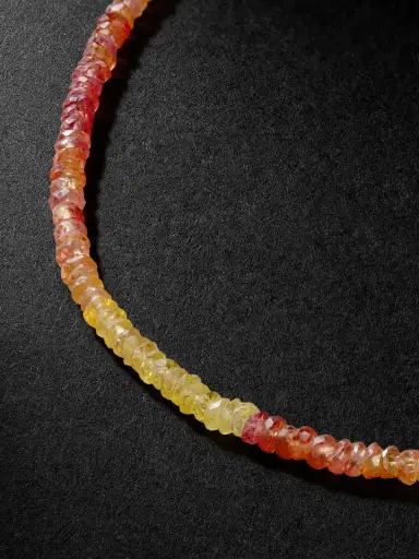 JIA JIA Gold Beaded Sapphire Necklace - Men | Thumbnail 4 JIA JIA Gold Beaded Sapphire Necklace - Men | Thumbnail 4