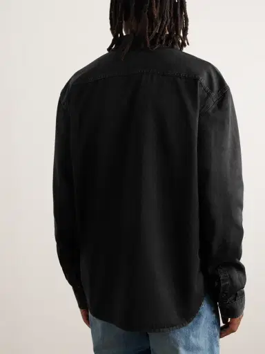 Saint Laurent Cotton and Lyocell-Blend Denim Shirt - Men | Thumbnail 3 Saint Laurent Cotton and Lyocell-Blend Denim Shirt - Men | Thumbnail 3