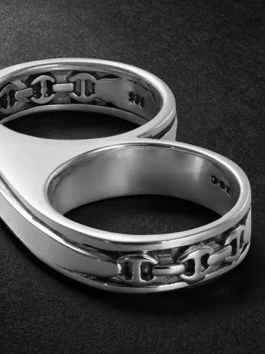 Hoorsenbuhs Bonded Double Barrel Knuckle Sterling Silver Ring - Men | Thumbnail 4 Hoorsenbuhs Bonded Double Barrel Knuckle Sterling Silver Ring - Men | Thumbnail 4