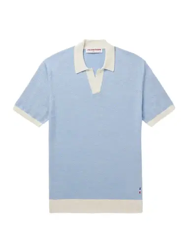 Orlebar Brown Horton Slim-Fit Wool and Cotton-Blend Polo Shirt - Men | Thumbnail 1 Orlebar Brown Horton Slim-Fit Wool and Cotton-Blend Polo Shirt - Men | Thumbnail 1